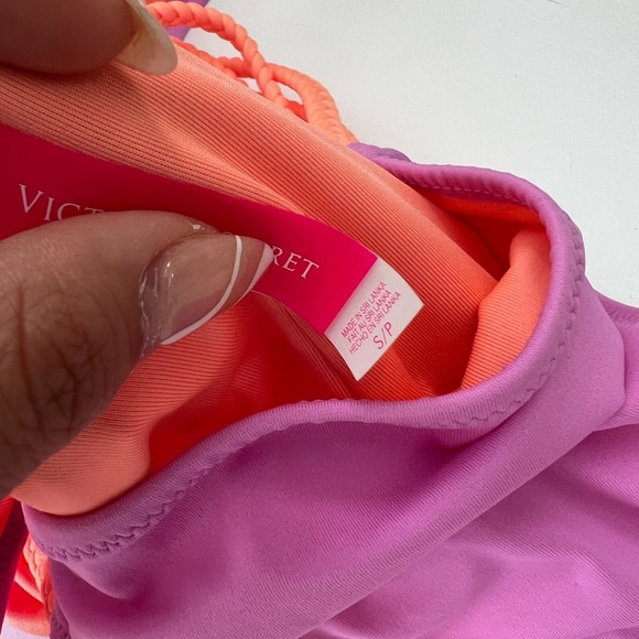 EUC VICTORIA SECRET STRAPLESS BIKINI SET | PURPLE & ORANGE | 34C & SMALL - Picture 6 of 6